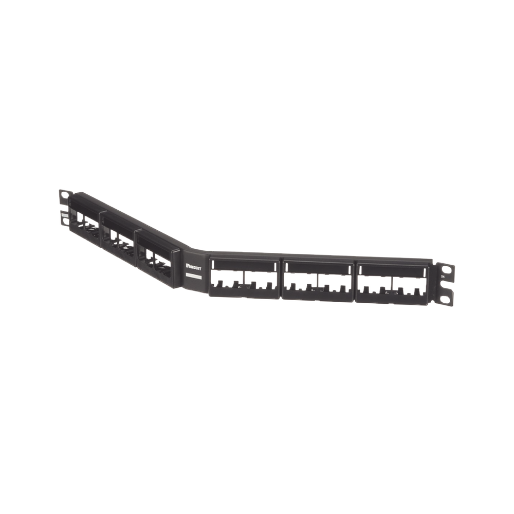 Panel de Parcheo Modular Mini-Com (Sin Conectores), Angulado, Sin Blindaje, Con Etiqueta y Cubierta, de 24 Puertos, 1UR - Imagen 3