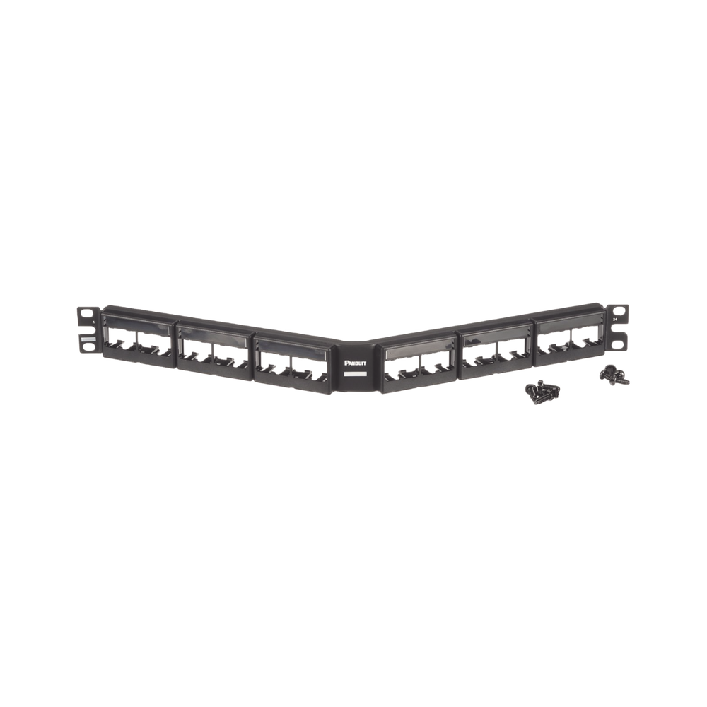 Panel de Parcheo Modular Mini-Com (Sin Conectores), Angulado, Sin Blindaje, Con Etiqueta y Cubierta, de 24 Puertos, 1UR - Imagen 4