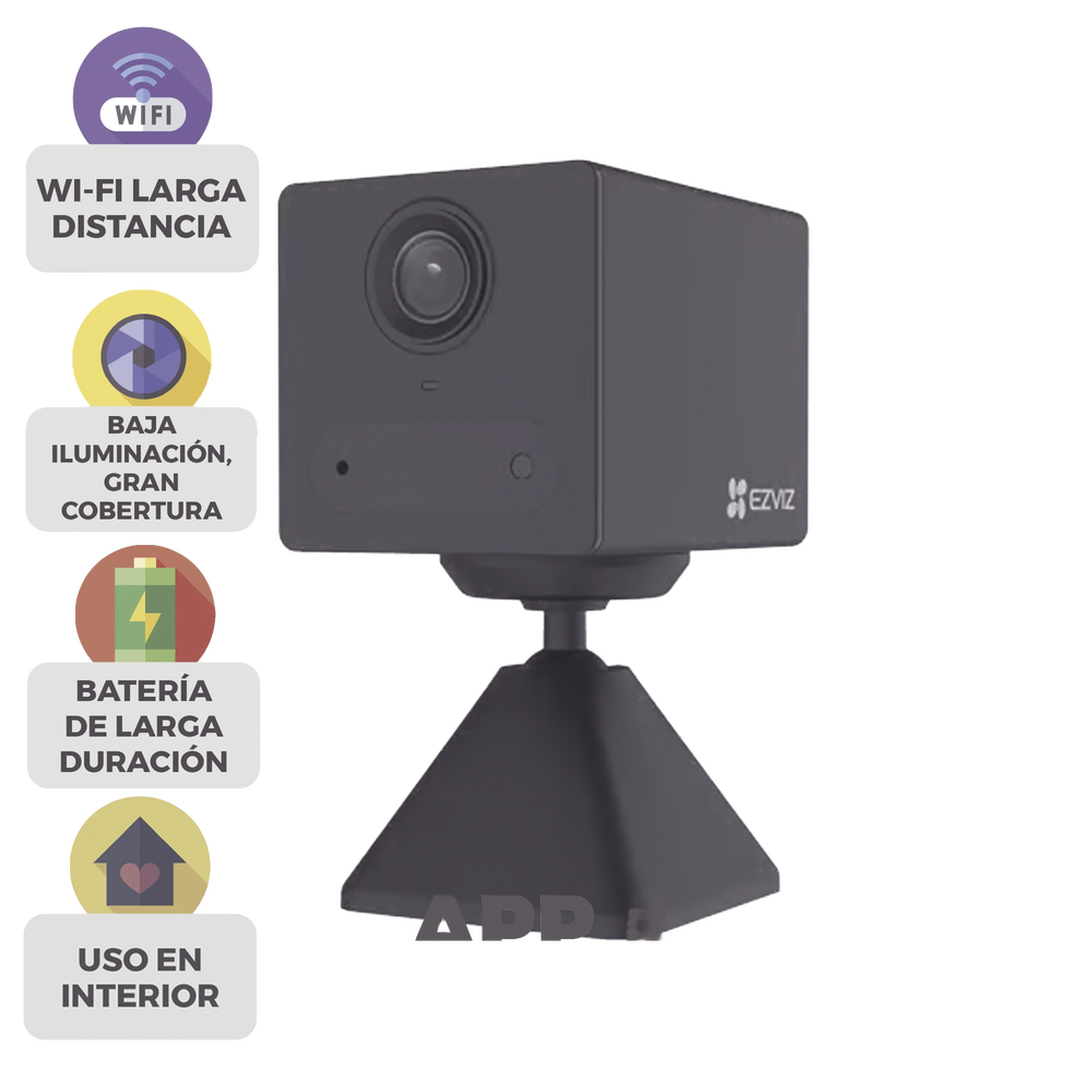 Mini Cámara IP Wi-Fi / Con Batería Recargable (Cero Cables) / 2 Megapíxel / Uso en Interior / Audio de Dos vías / Grabación en la Nube / Base Magnética Para Adherirla a Superficies Metálicas