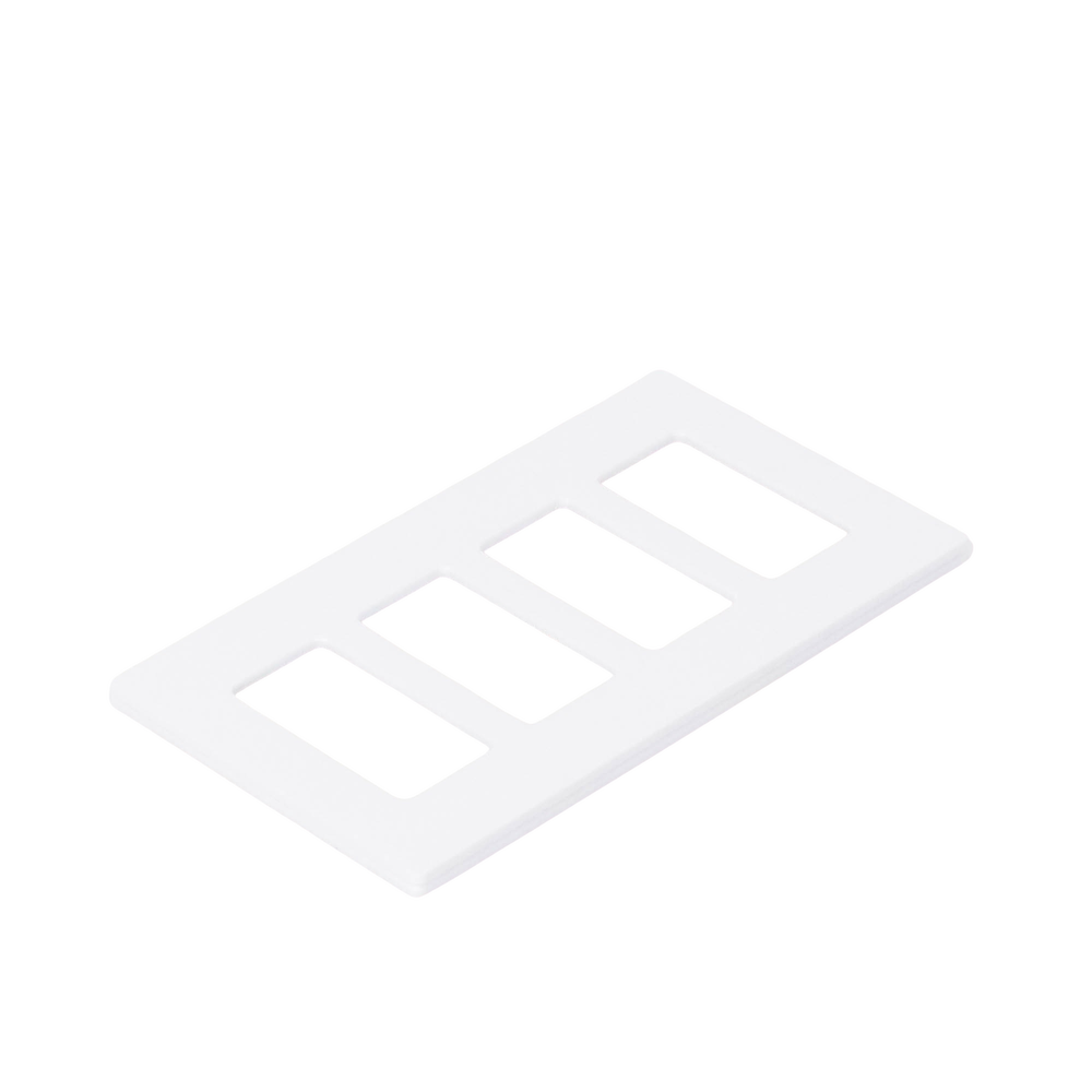 Placa de pared 4 espacios, color blanco, para atenuador (dimmer), switch ó control remoto PICO inalámbrico - Imagen 5