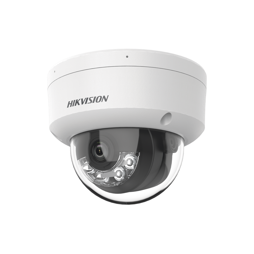 [Dual Light] Domo IP 8 Megapixel (4K) / Lente 2.8 mm / 30 mts IR + 30 mts Luz Blanca / Micrófono Integrado / Antivandálico IK08 / ACUSENSE Lite / Exterior IP67 / H.265 / PoE / Micro SD