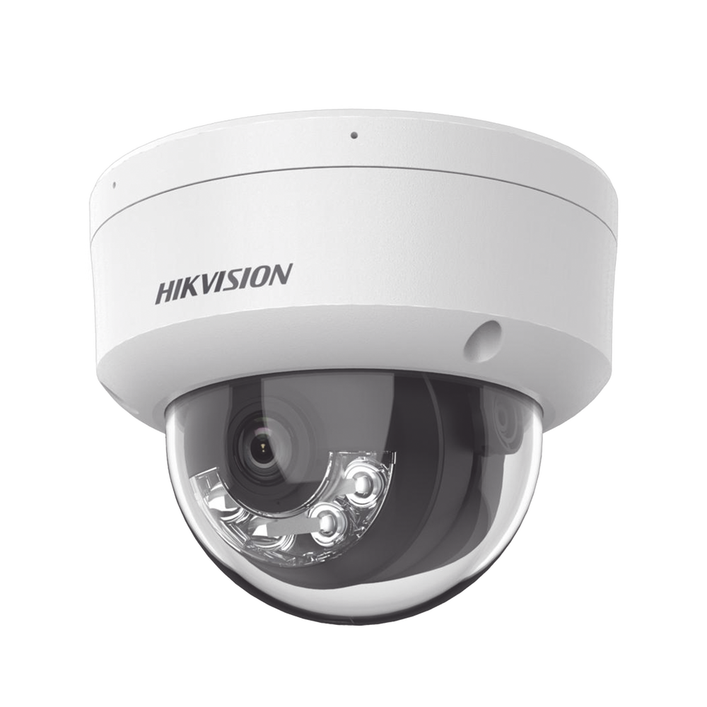 [Dual Light + 2 Micrófonos Integrados] Domo IP 2 Megapixel / Lente 2.8 mm / 30 mts Luz Blanca + 30 mts IR / ACUSENSE / Exterior IP67 / IK10 / WDR 120 dB / PoE / ONVIF / Micro SD / Metal / ACUSEEK