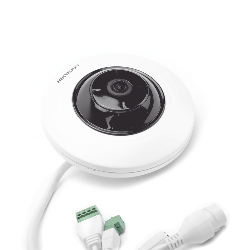 Mini Fisheye IP 5 Megapixel / Panorámica 180° - 360° / Microfono Integrado / 8 mts IR / Uso en Interior / PoE / Múltiples Vistas por iVMS-4200 / Alarmas I/O / Micro SD - Imagen 4