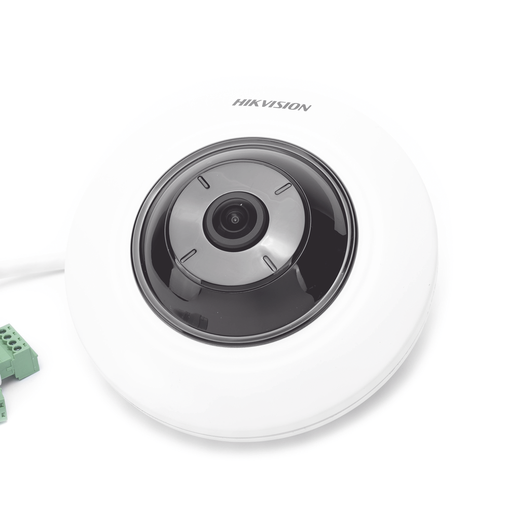 Mini Fisheye IP 5 Megapixel / Panorámica 180° - 360° / Microfono Integrado / 8 mts IR / Uso en Interior / PoE / Múltiples Vistas por iVMS-4200 / Alarmas I/O / Micro SD - Imagen 3