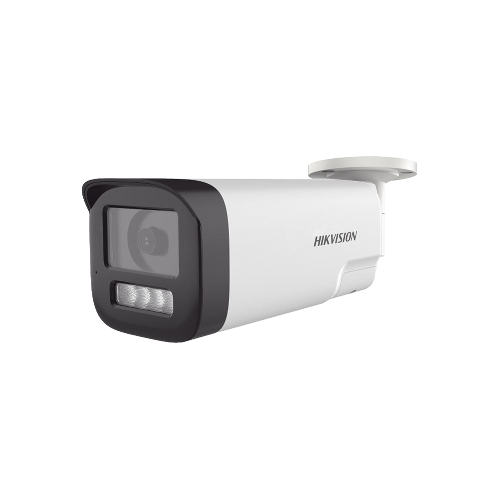 [Audio Bidireccional + Dual Light + ColorVu] Bala TURBOHD 4K (8 Megapixel) / Lente 3.6 mm / 80 mts IR EXIR + 80 mts Luz Blanca / Micrófono y Bocina Integrado / Exterior IP67 / Metal / dWDR