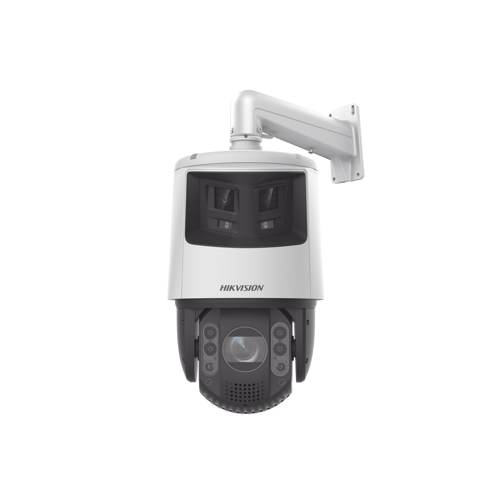 [TandemVu] PTZ IP 4 Megapíxel con Cámara Panorámica 6 Megapíxel / 32X Zoom / 200 mts IR / 30 mts Luz Blanca / ACUSENSE / IP66 / Alerta Audible y Luz Estroboscópica / Autoseguimiento / Hi-PoE / Alarmas I/O / Ultra Baja Il
