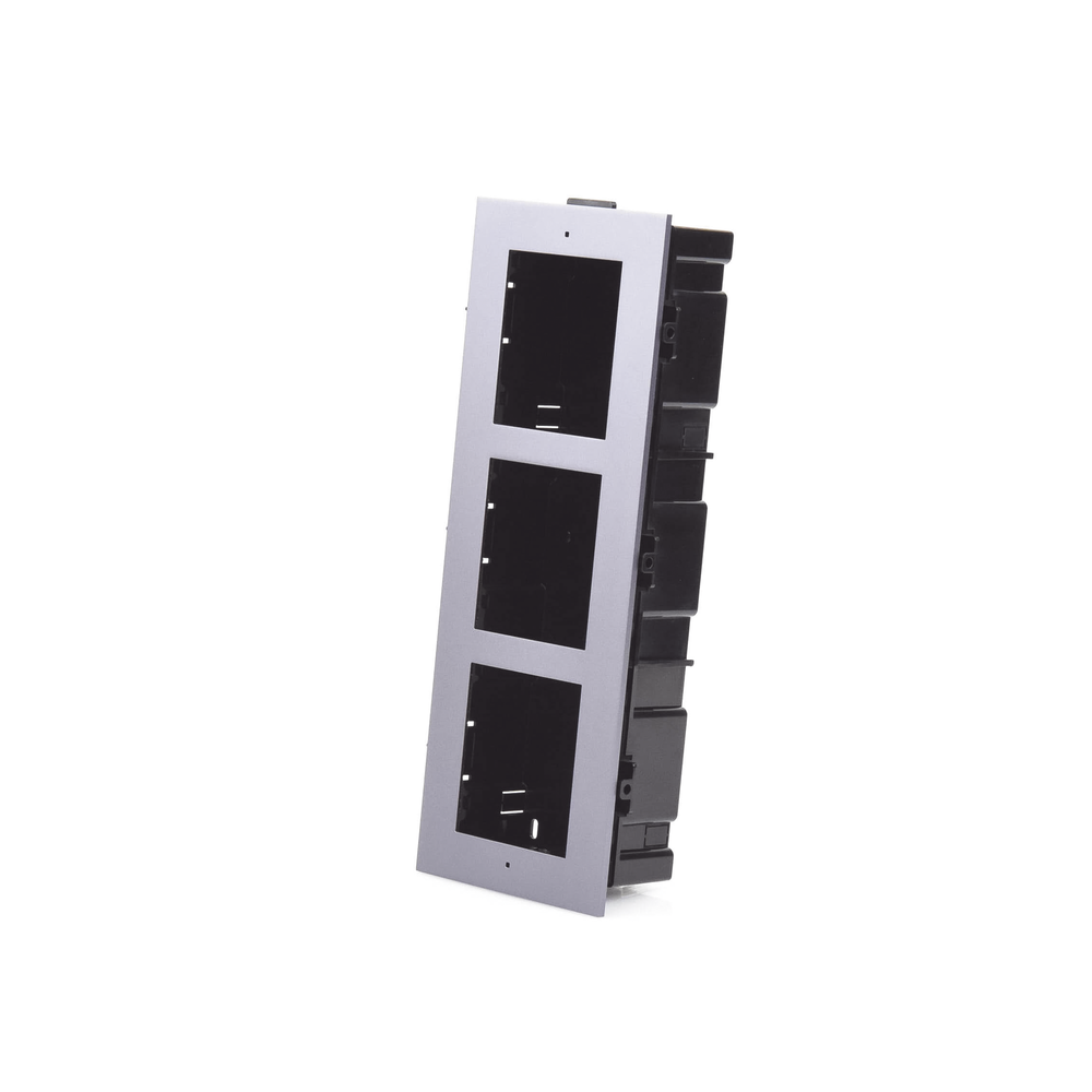 Base de 3 Espacios para EMPOTRAR Módulos de Videoporteros Hikvision - Imagen 4