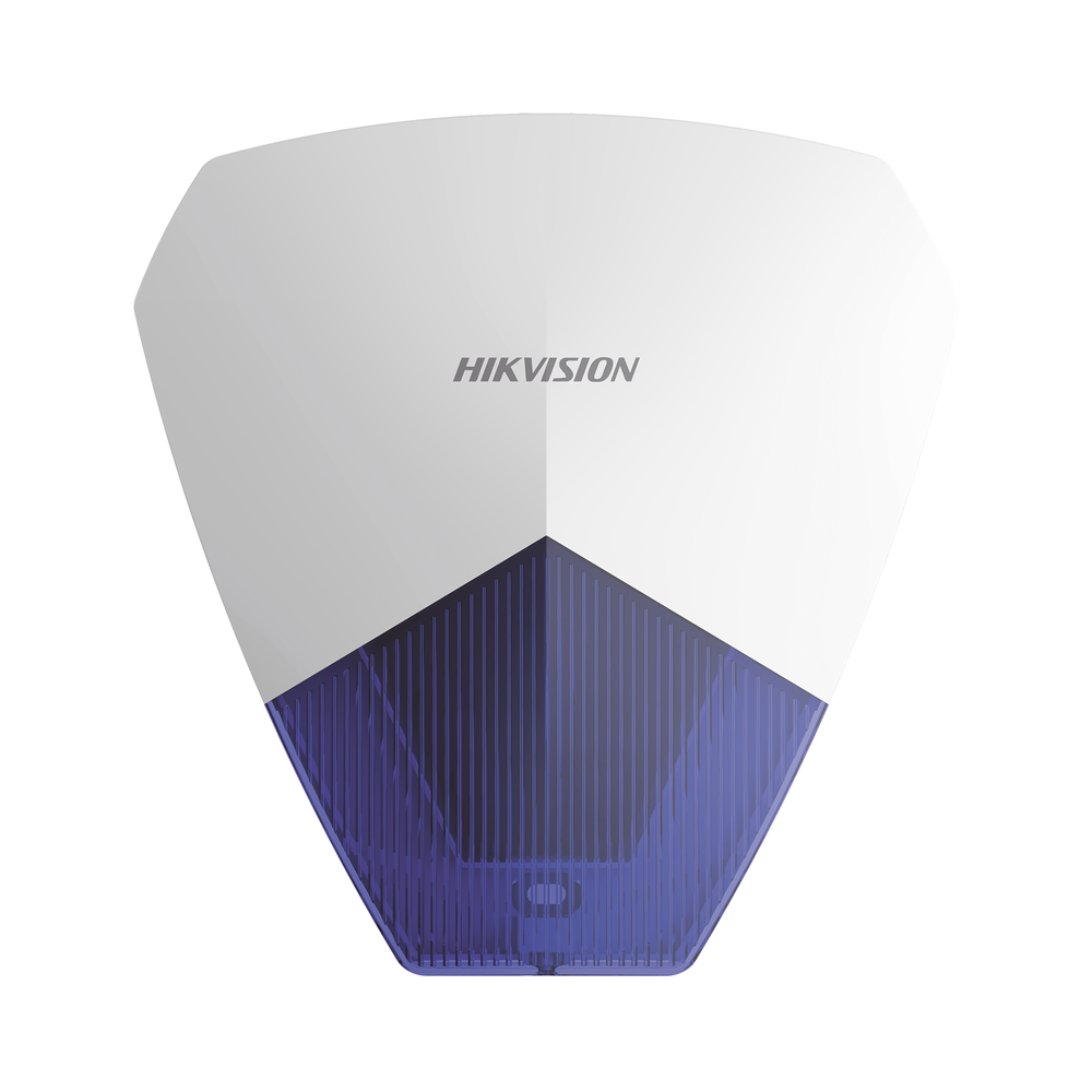 Sirena Estrobo Cableada Hikvision DS-PS1-B / 105 dB / LED Azul / IP54 / Compatible con Cualquier Panel de Alarma