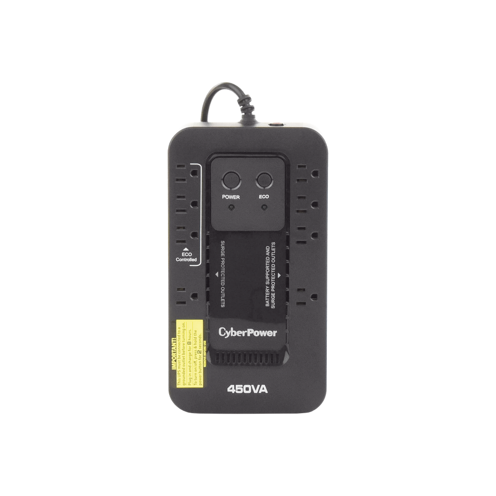 UPS de 450 VA/260 W, Topología Standby con Modo Ahorrador ECO, Entrada 120 Vca NEMA 5-15P, Con 8 Tomas NEMA 5-15R - Imagen 4
