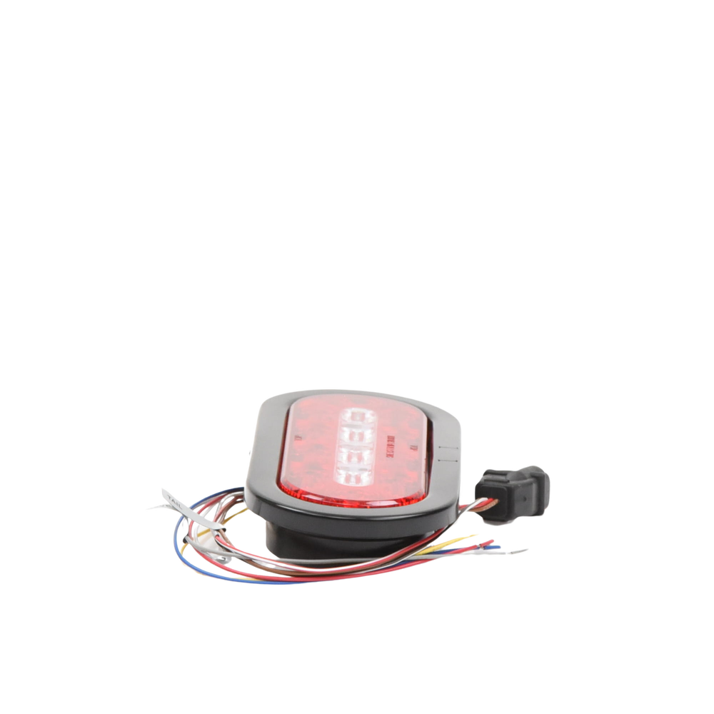 Plafón Ovalado de 7.5" Para Camiones de Transporte, 18 LED Ultra Brillantes, Color Rojo/Claro/Ambar - Imagen 3