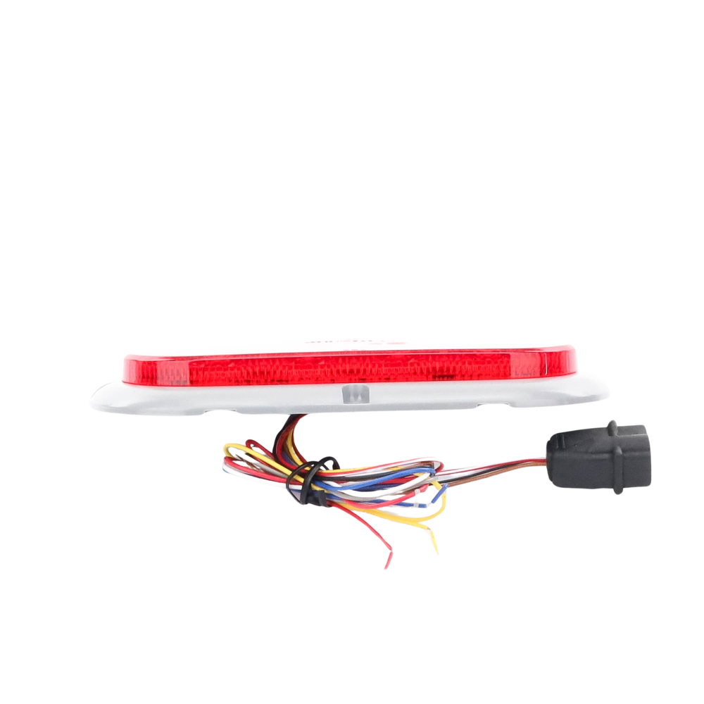 Plafón Ovalado de 7.5" Para Camiones de Transporte, 18 LED Ultra Brillantes, Color Rojo/Claro/Ambar - Imagen 4