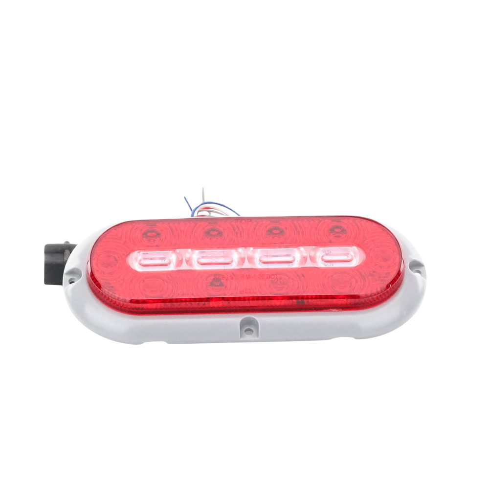 Plafón Ovalado de 7.5" Para Camiones de Transporte, 18 LED Ultra Brillantes, Color Rojo/Claro/Ambar - Imagen 5