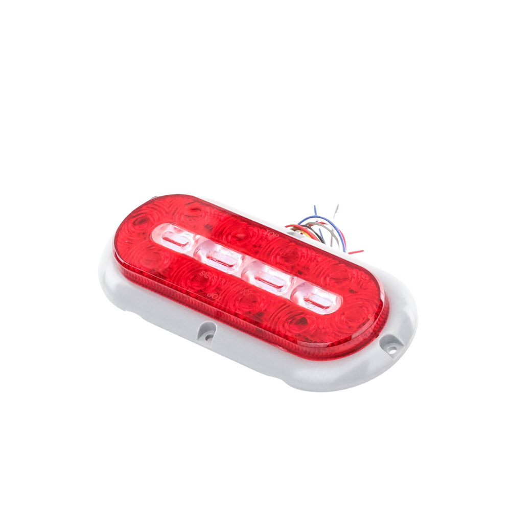 Plafón Ovalado de 7.5" Para Camiones de Transporte, 18 LED Ultra Brillantes, Color Rojo/Claro/Ambar - Imagen 6