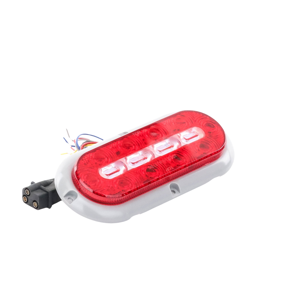 Plafón Ovalado de 7.5" Para Camiones de Transporte, 18 LED Ultra Brillantes, Color Rojo/Claro/Ambar - Imagen 7