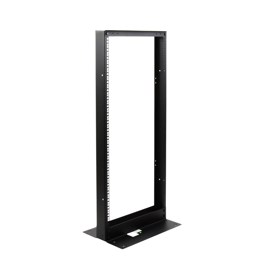Rack de 2 Postes, Estándar 19", 24 Unidades, Fabricado en Acero, Base "L" para Anclar a Piso. - Imagen 3