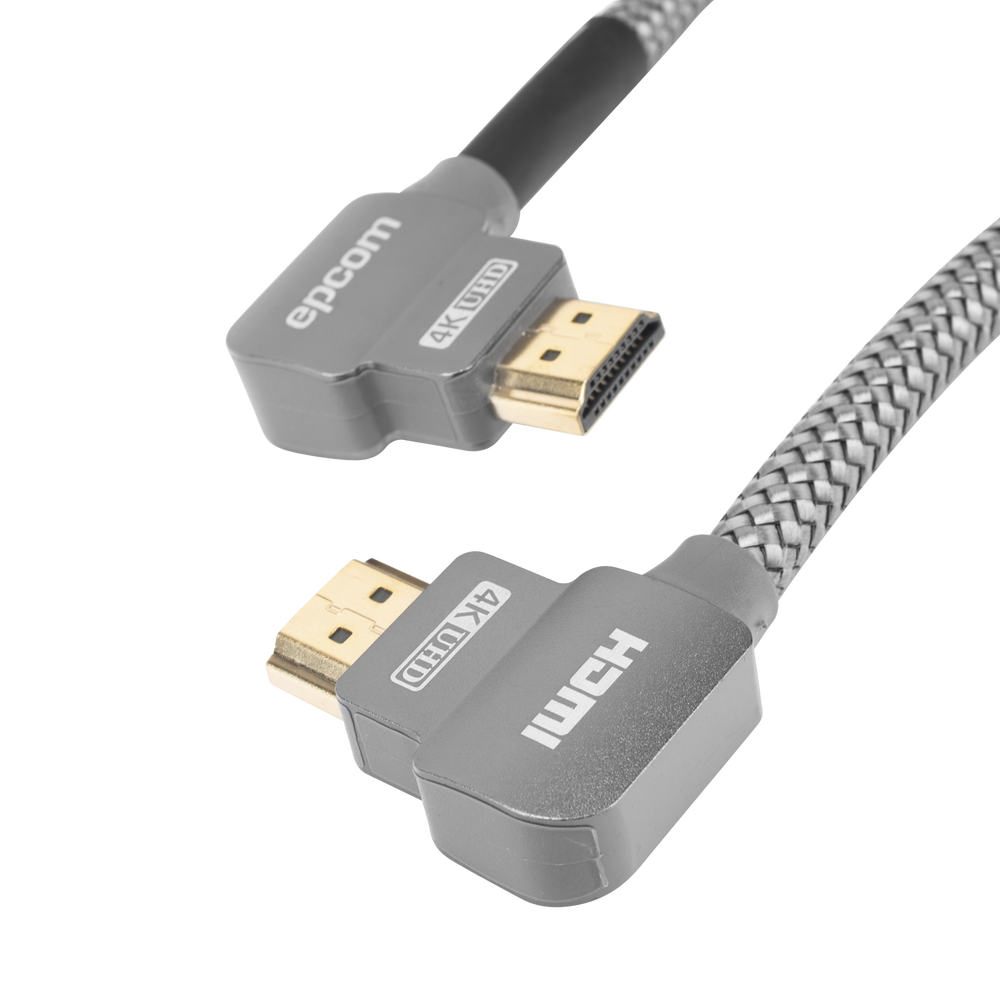 Cable HDMI Ángulo 90° | 1 Metro (3.28 Pies) | Alta Definición | Versión 2.0 | Alta Velocidad 18Gbps | 4K@60Hz |