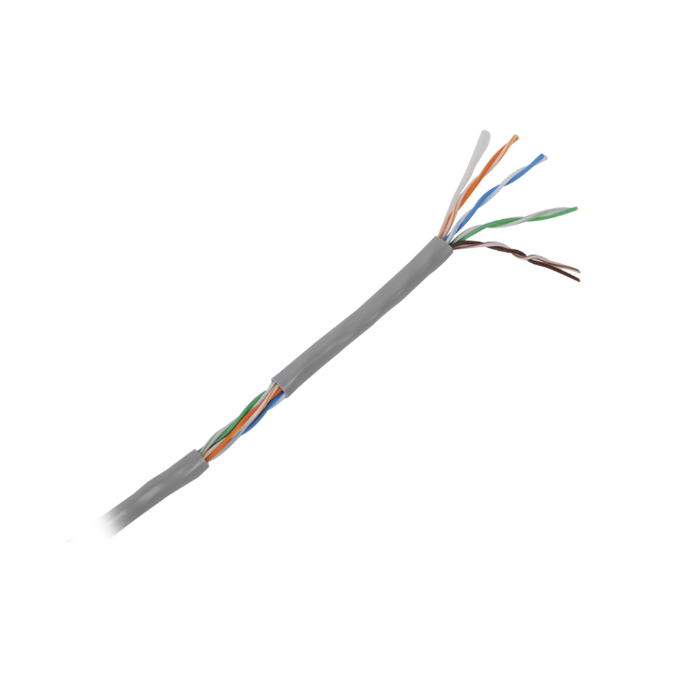 Bobina de Cable de 305 Metros (1000 Pies) Cat5e, Aleación de Cobre y Aluminio (CCA), Color Gris, Uso Interior - Imagen 3