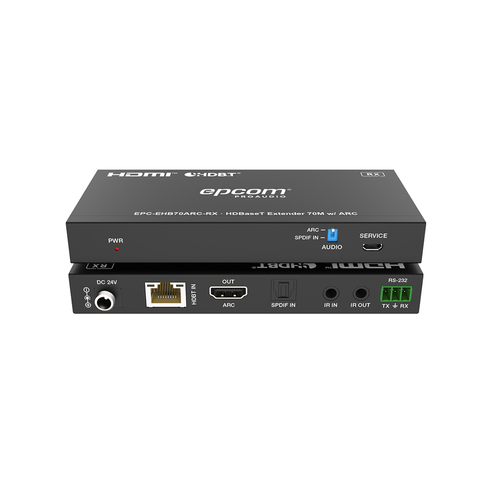 Kit Extensor HDMI | HDBaseT | 70m en 4K@60Hz | Cat5e/6 | Gestión Avanzada EDID | Soporta ARC | Control IR Bidireccional | RS232 | PoC - Imagen 3