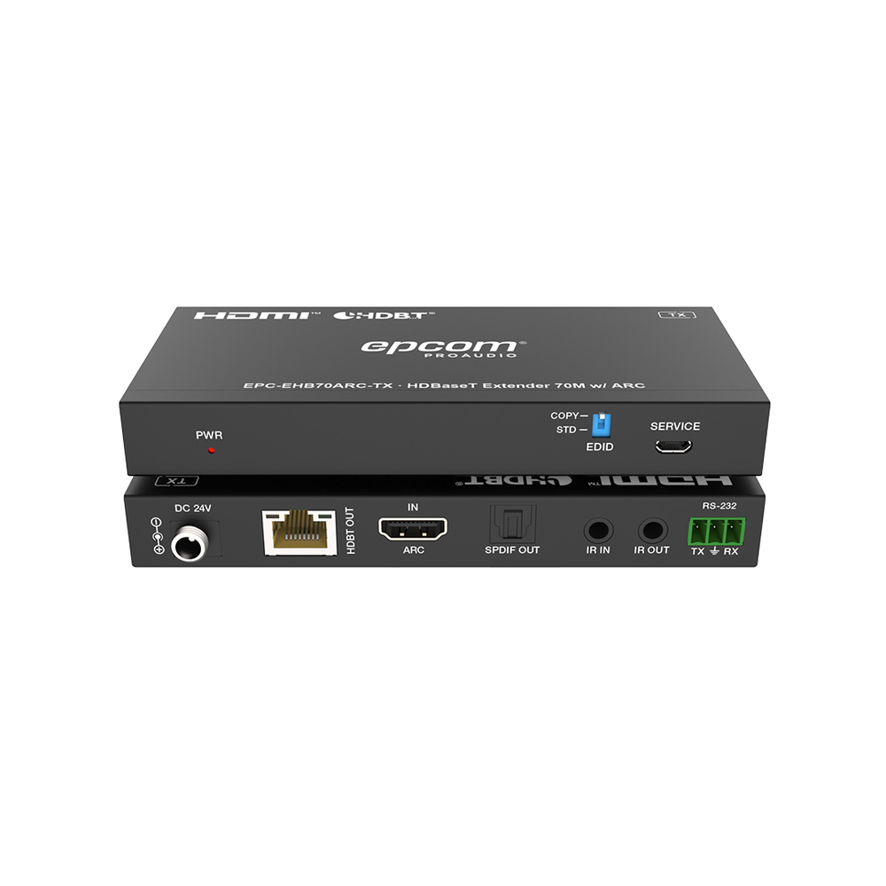 Kit Extensor HDMI | HDBaseT | 70m en 4K@60Hz | Cat5e/6 | Gestión Avanzada EDID | Soporta ARC | Control IR Bidireccional | RS232 | PoC - Imagen 5
