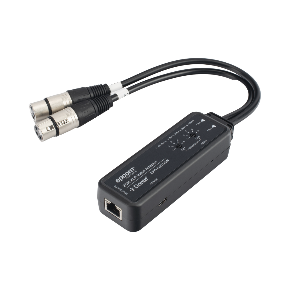 Extensor de Audio Dante® | 2CH XLR Input Adapter | Entrada XLR Balanceada/No Balanceada 2 Canales | Salida Digital Dante® 2CH | Latencia Configurable 1, 2 o 5 ms | Ancho de Banda 100M | Compatible con HDMI 1.4 | Protección ESD IEC 61000-4-2 - Imagen 3