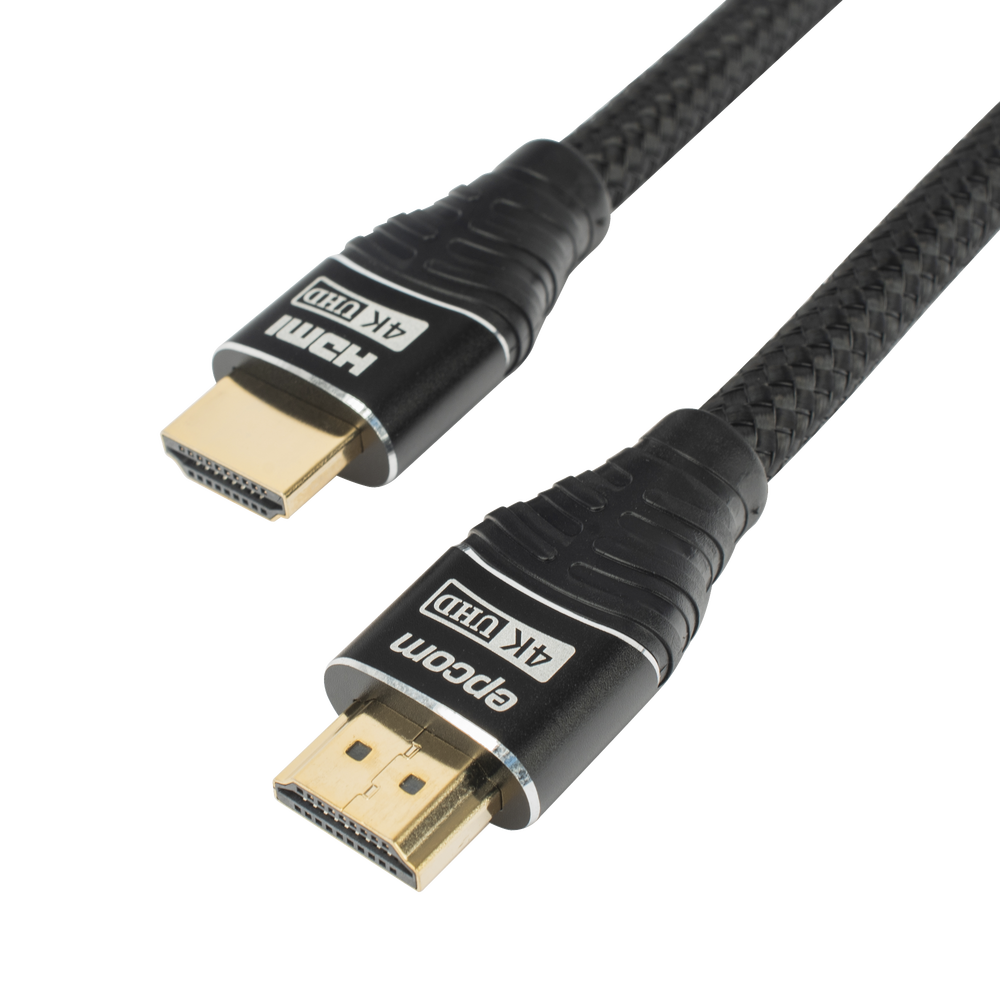 Cable HDMI de 1 Metro (3.28 Pies) | Alta Definición | Longitud | Versión 2.0 | Alta Velocidad 18Gbps | 4K@60Hz | Conectores Chapados en Oro | Tipo Redondo