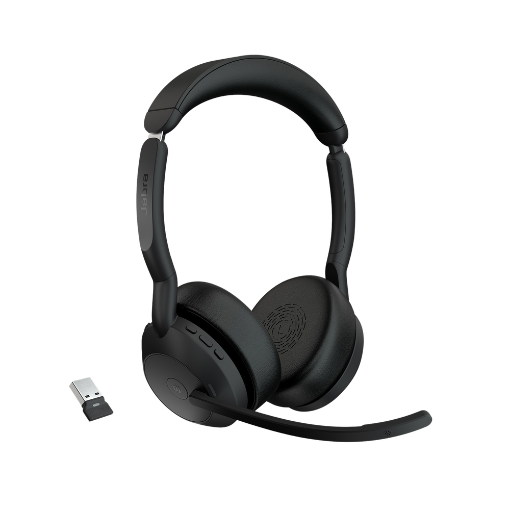Diadema / Auricular Jabra Evolve2 55 Stereo / Bluetooth 5.2 + USB-A / Cancelación Activa de Ruido / 18h Batería (25599-999-999)