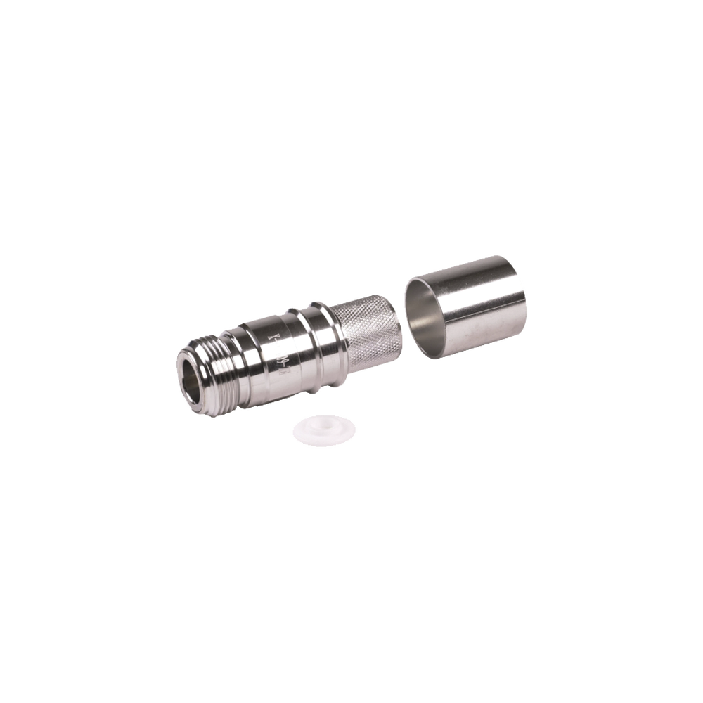 Conector N Hembra Plegable con Pin Cautivo para cable LMR600, LP600