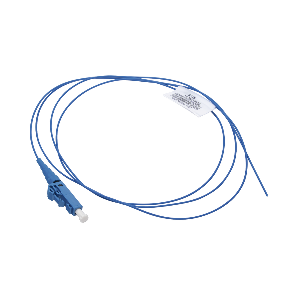 Pigtail de Fibra Óptica LC Simplex, Monomodo OS2 9/125, 900um, Color Azul, 2 Metros (6.56 Pies)
