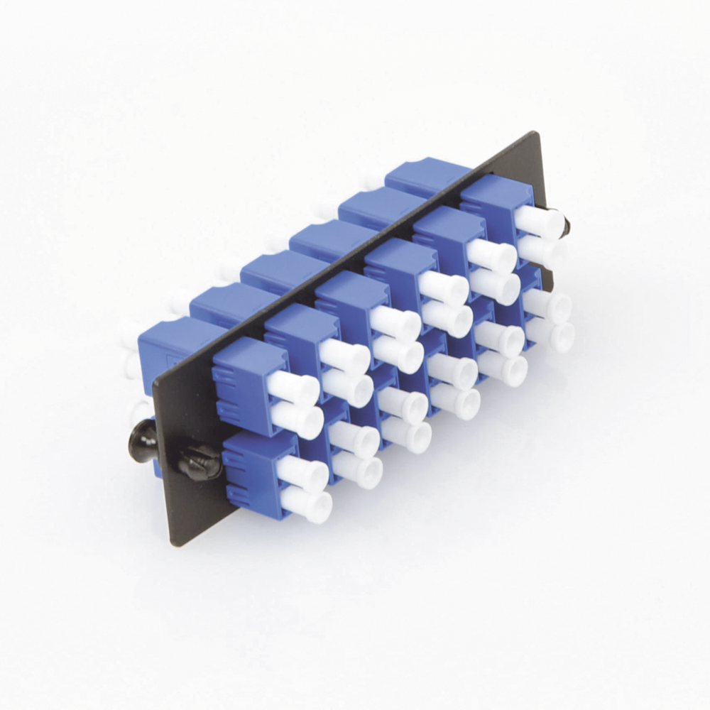 Placa Acopladora de Fibra Optica FAP, Con 12 Conectores LC Duplex (24 Fibras), Para Fibra Monomodo OS1/OS2, Color Azul - Imagen 3