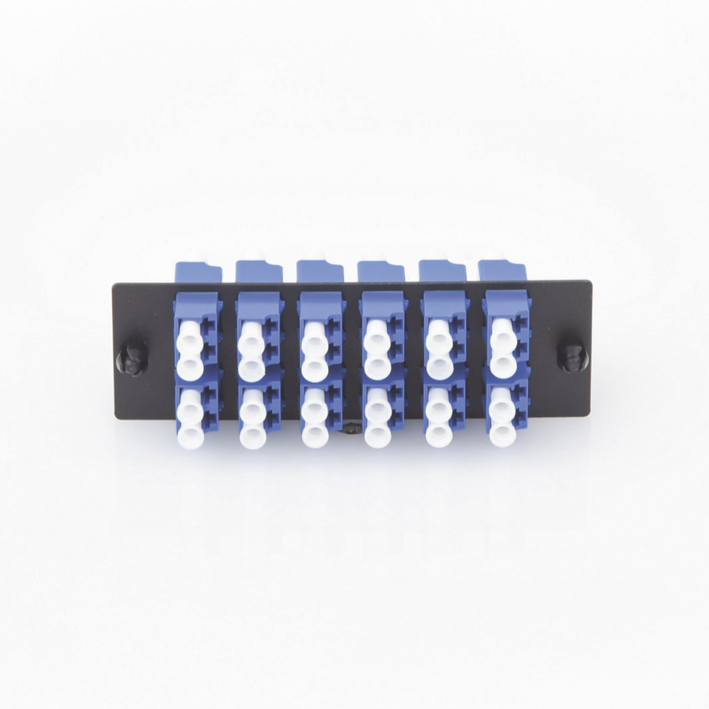 Placa Acopladora de Fibra Optica FAP, Con 12 Conectores LC Duplex (24 Fibras), Para Fibra Monomodo OS1/OS2, Color Azul - Imagen 4