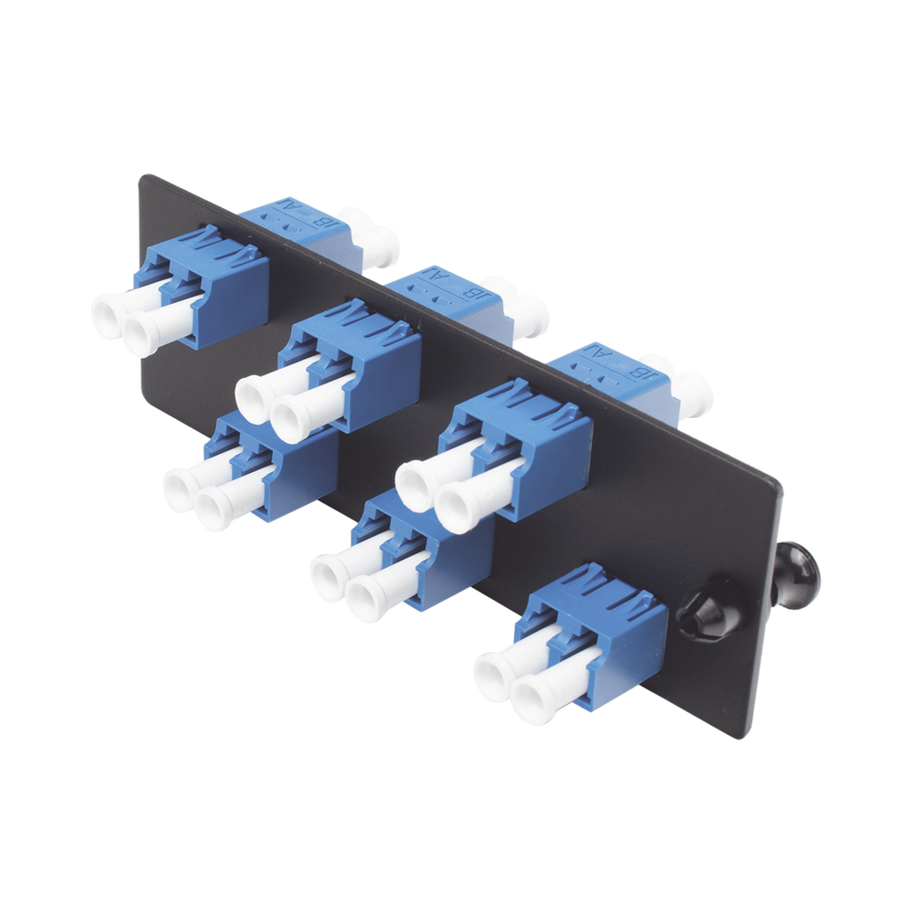 Placa Acopladora de Fibra Óptica FAP, con 6 Conectores LC Duplex (12 Fibras), para Fibra Monomodo OS1/OS2, Color Azul - Imagen 3