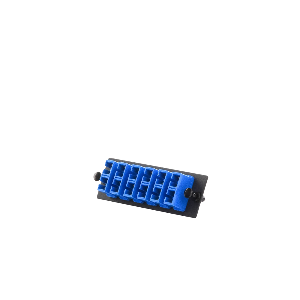 Placa Acopladora de Fibra Optica FAP, Con 6 Conectores SC Duplex (12 Fibras), Para Fibra Monomodo OS1/OS2, Color Azul - Imagen 3
