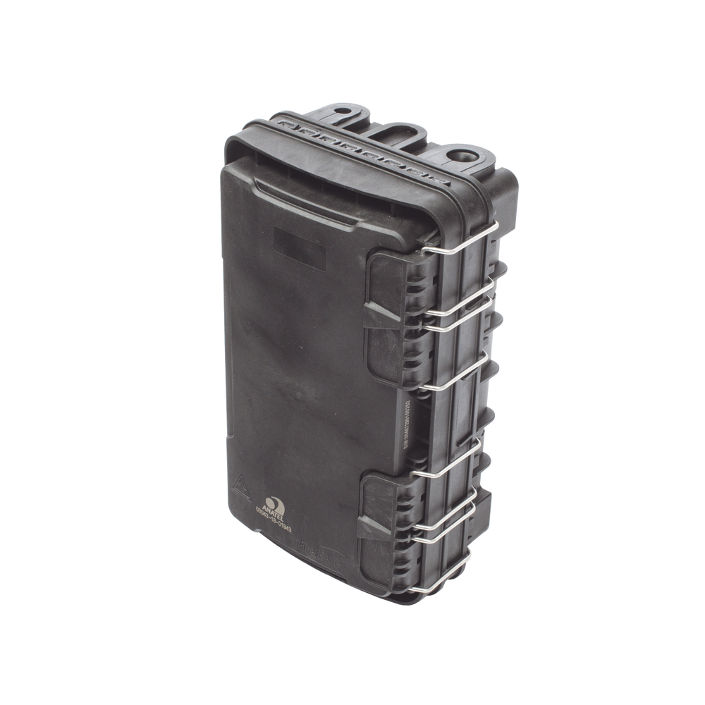 Caja de Distribución de Fibra Óptica para 24 Empalmes, con 8 acopladores SC/APC simplex, Exterior IP65, Color Negro - Imagen 4