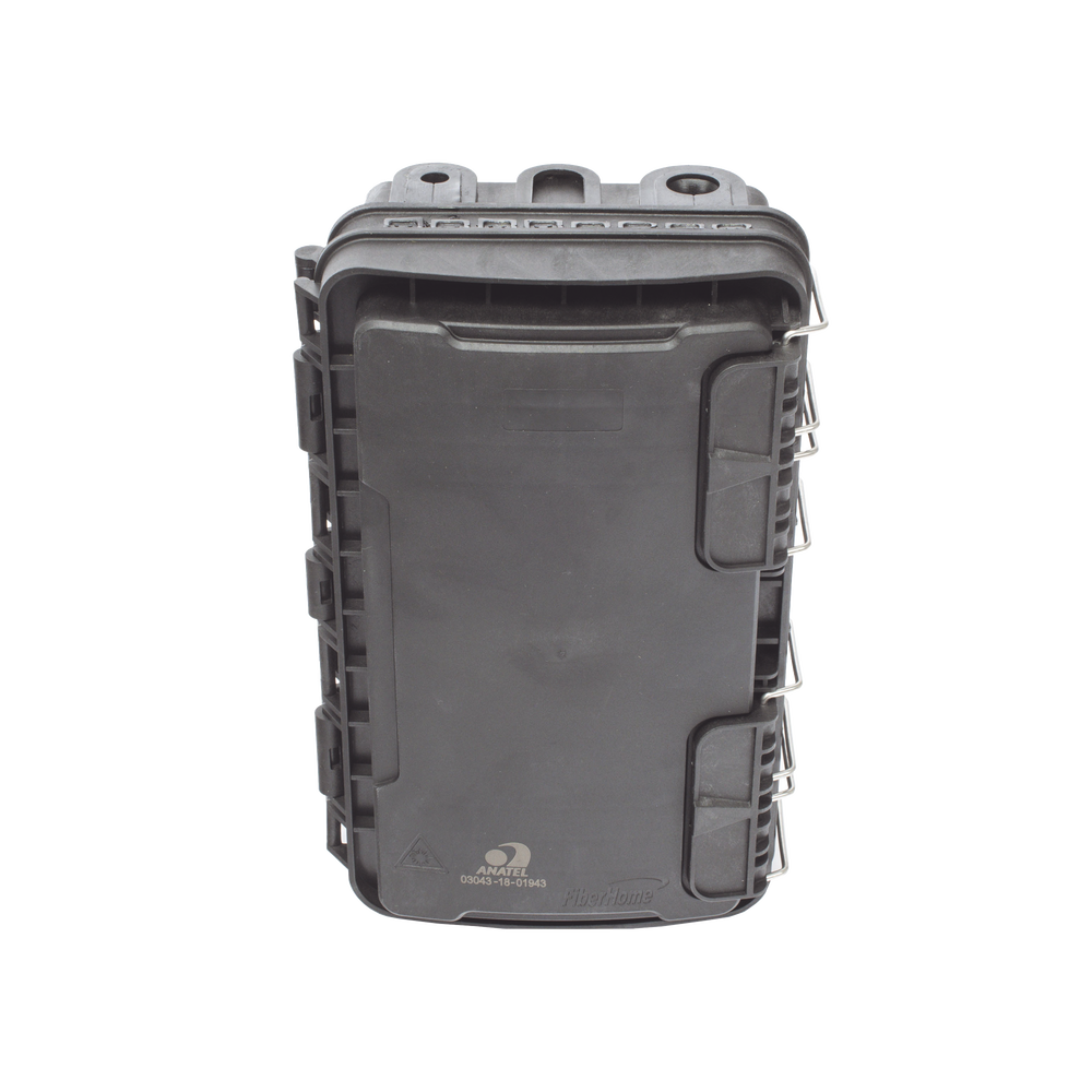Caja de Distribución de Fibra Óptica para 24 Empalmes, con 8 acopladores SC/APC simplex, Exterior IP65, Color Negro - Imagen 6