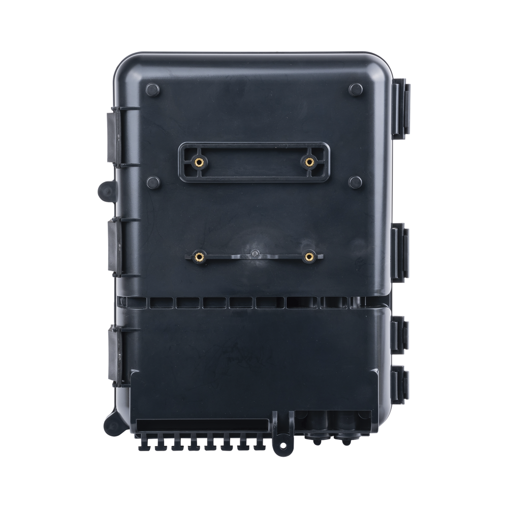 Caja de Distribución de Fibra Óptica para 24 Empalmes, con 8 Acopladores SC/APC Simplex, Exterior IP55, Color Negro - Imagen 4