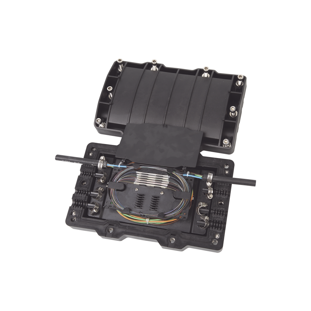 Caja de Distribución de Fibra Óptica Horizontal, hasta 48 Empalmes, Exterior IP68