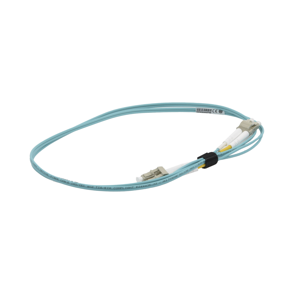 Jumper de Fibra Óptica Multimodo 50/125 OM3 XGLO, LC-LC Duplex, OFNR, Color Aqua, 1 Metro (3.28 Pies) - Imagen 3