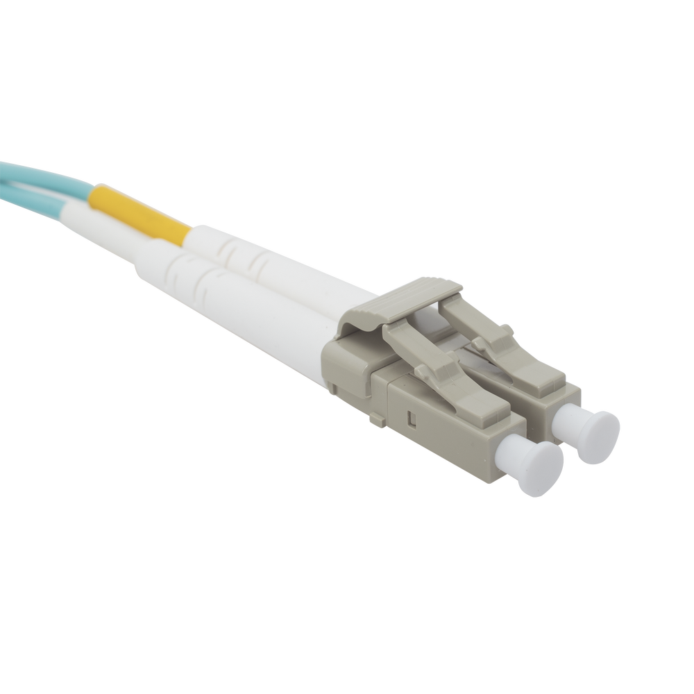 Jumper de Fibra Óptica Multimodo 50/125 XGLO OM3, LC-LC Duplex, OFNR, Color Aqua, 3 Metros (9.84 Pies) - Imagen 3