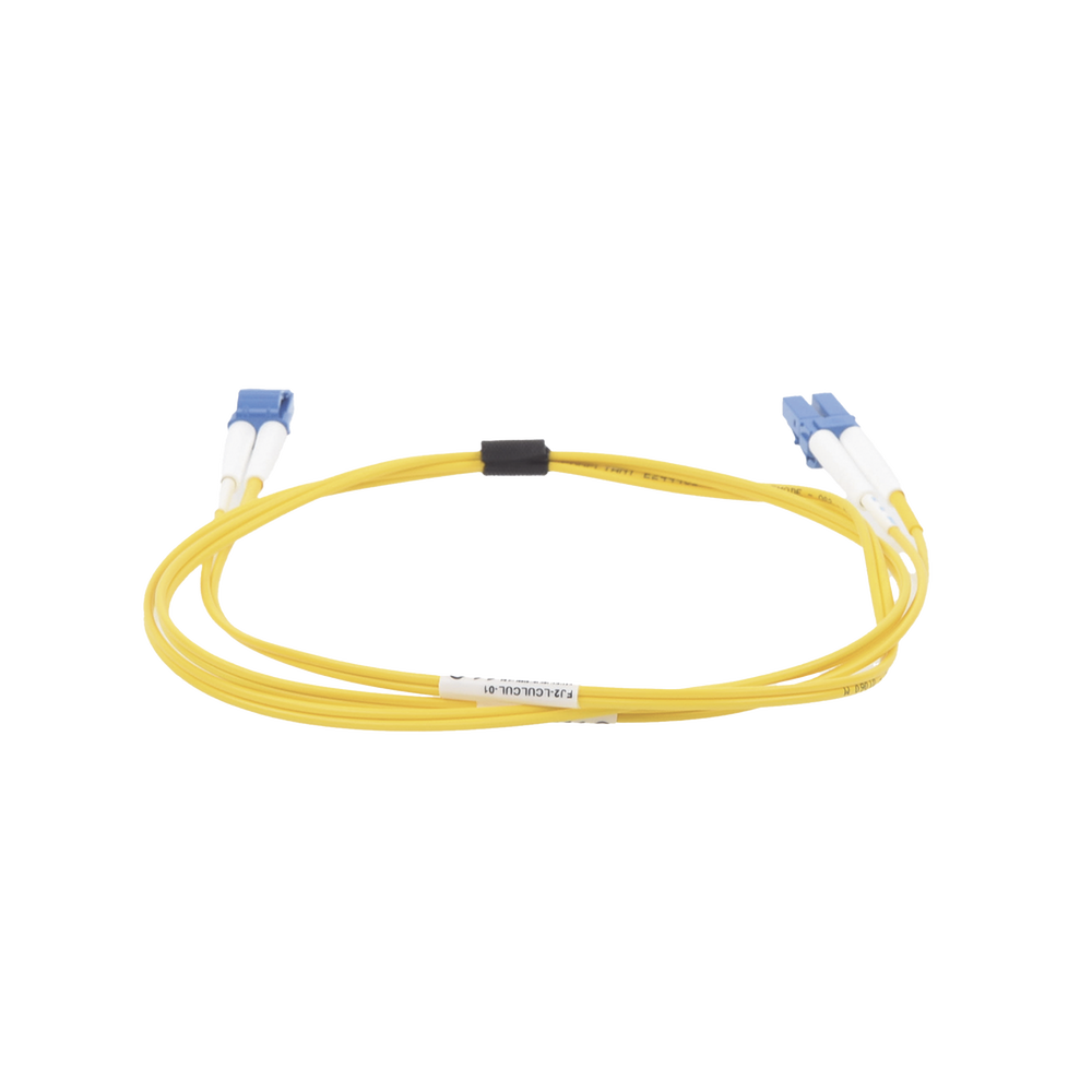 Jumper de Fibra Óptica Monomodo (OS2), XGLO, Riser, LC/UPC-LC/UPC Duplex, OFNR, Color Amarillo, 1 Metro (3.28 Pies) - Imagen 4
