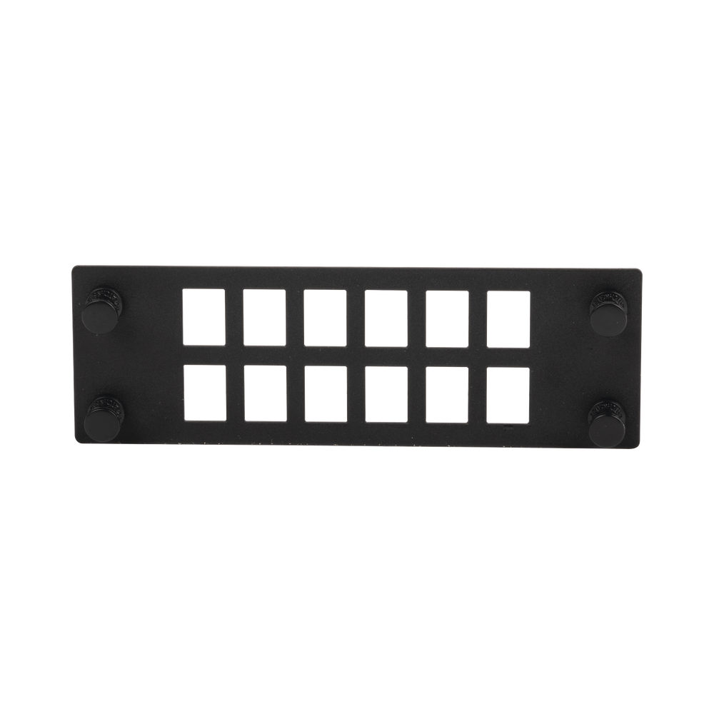 Placa Para 12 Adaptadores de Fibra Óptica, Uso con Gabinetes FPONE3 y FPONE4