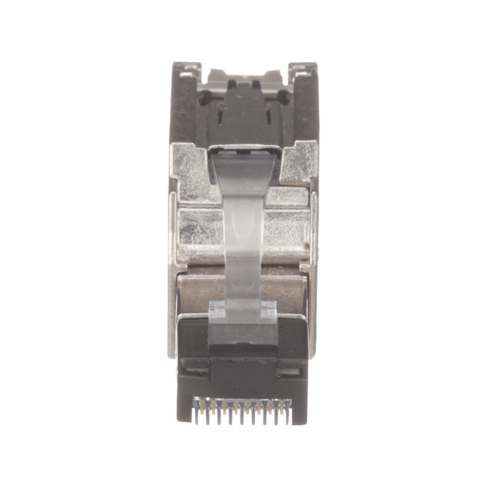 Plug RJ45 Blindado, Instalación Recta, Terminación en Campo Certificable, Compatible con Cat5e, Cat6 y Cat6A, Color Plata, Paquete de 10 Piezas - Imagen 3