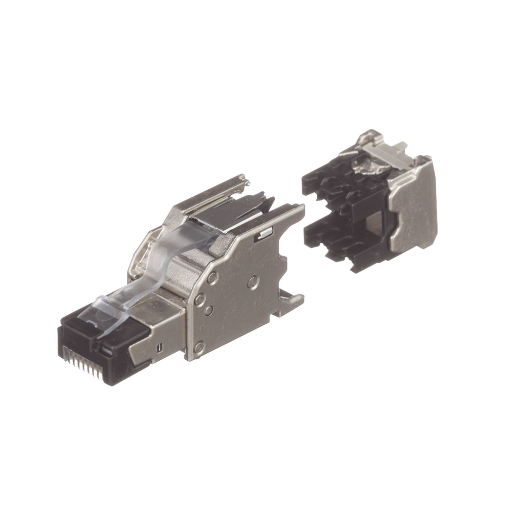 Plug RJ45 Blindado, Instalación Recta, Terminación en Campo Certificable, Compatible con Cat5e, Cat6 y Cat6A, Color Plata, Paquete de 10 Piezas - Imagen 4