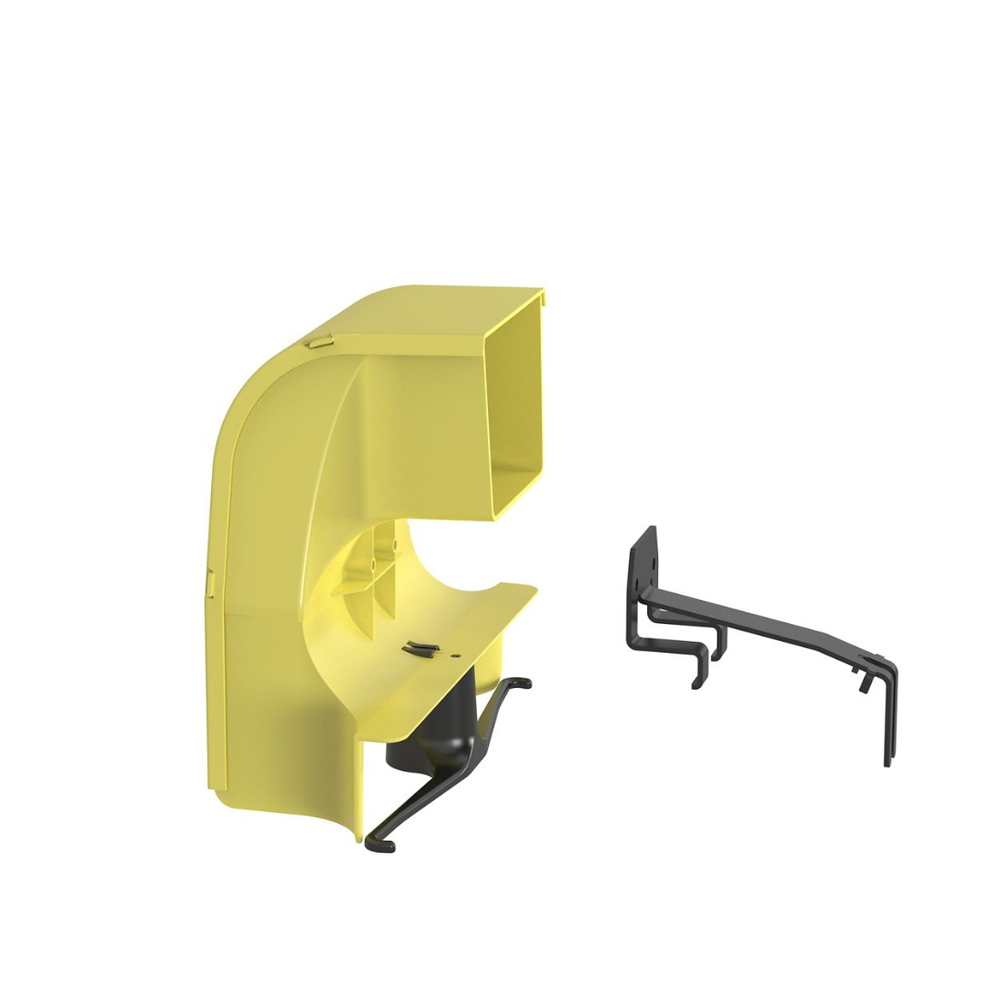 Bajada Para Canaleta FiberRunner™, Uso con Medidas 4x4, 6X4, 12X4, o 24X12, Con Reducción a 4X4, Color Amarillo - Imagen 3