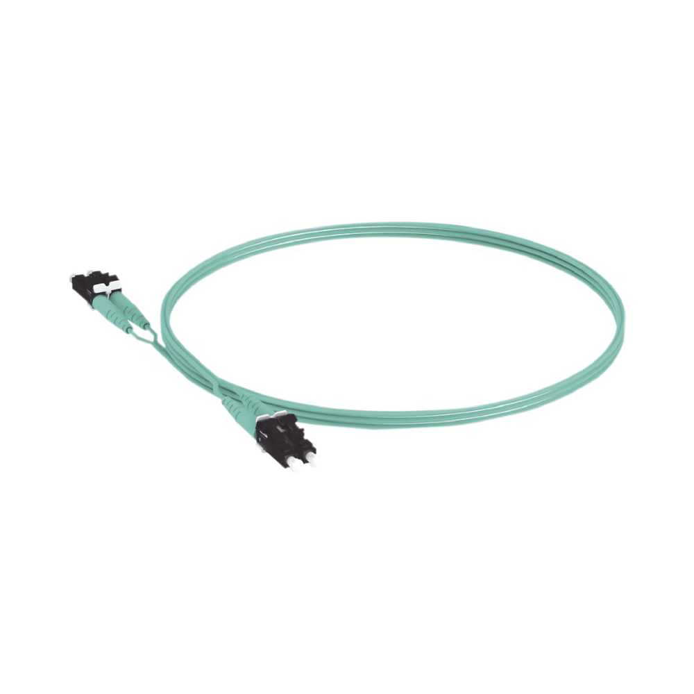 Jumper de Fibra Optica Multimodo 50/125 OM3, LC-LC Duplex, OFNR (Riser), Color Aqua, 5 Metros (16.40 Pies) - Imagen 3