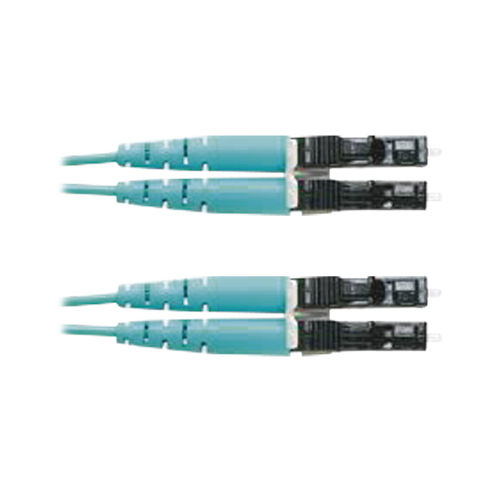 Jumper de Fibra Optica Multimodo 50/125 OM3, LC-LC Duplex, OFNR (Riser), Color Aqua, 9 Metros (29.53 Pies) - Imagen 2