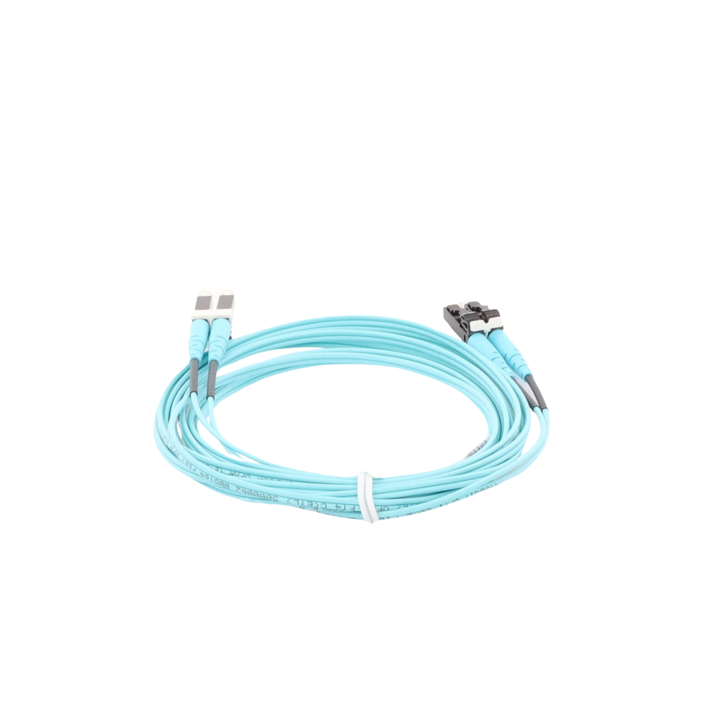 Jumper de Fibra Optica Multimodo 50/125 OM4, LC-LC Duplex, OFNR (Riser), Color Aqua, 3 Metros (9.84 Pies) - Imagen 3