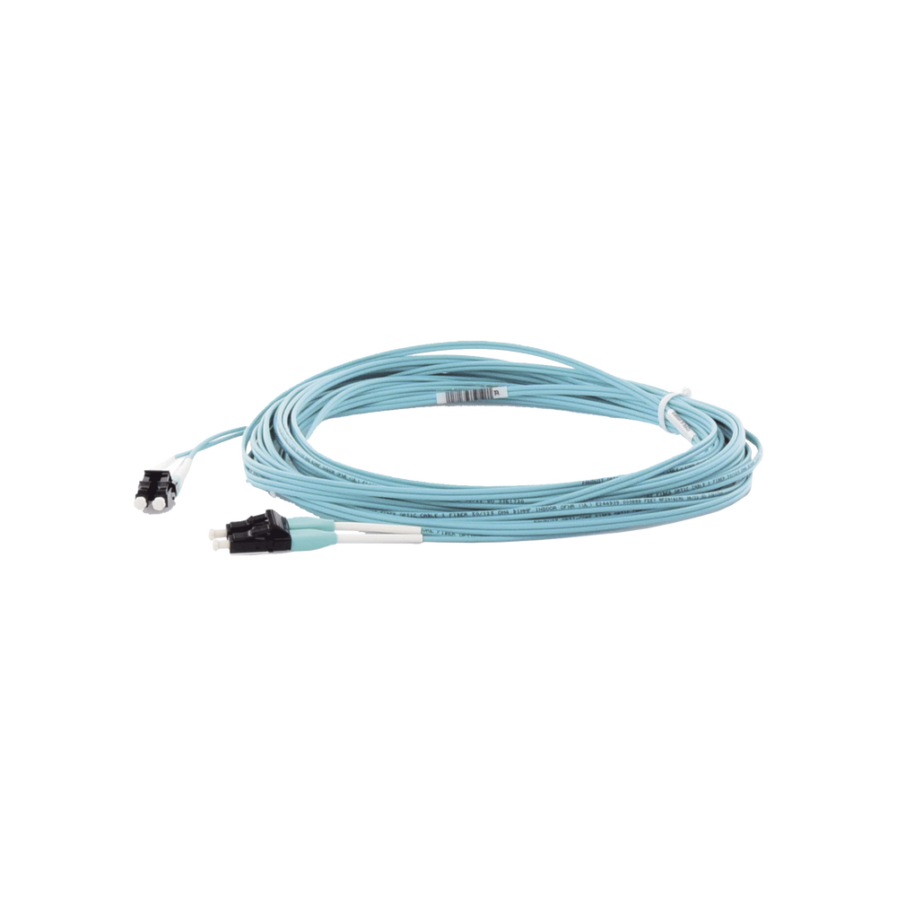 Jumper de Fibra Optica Multimodo 50/125 OM4, LC-LC Duplex, OFNR (Riser), Color Aqua, 10 Metros (32.81 Pies) - Imagen 3