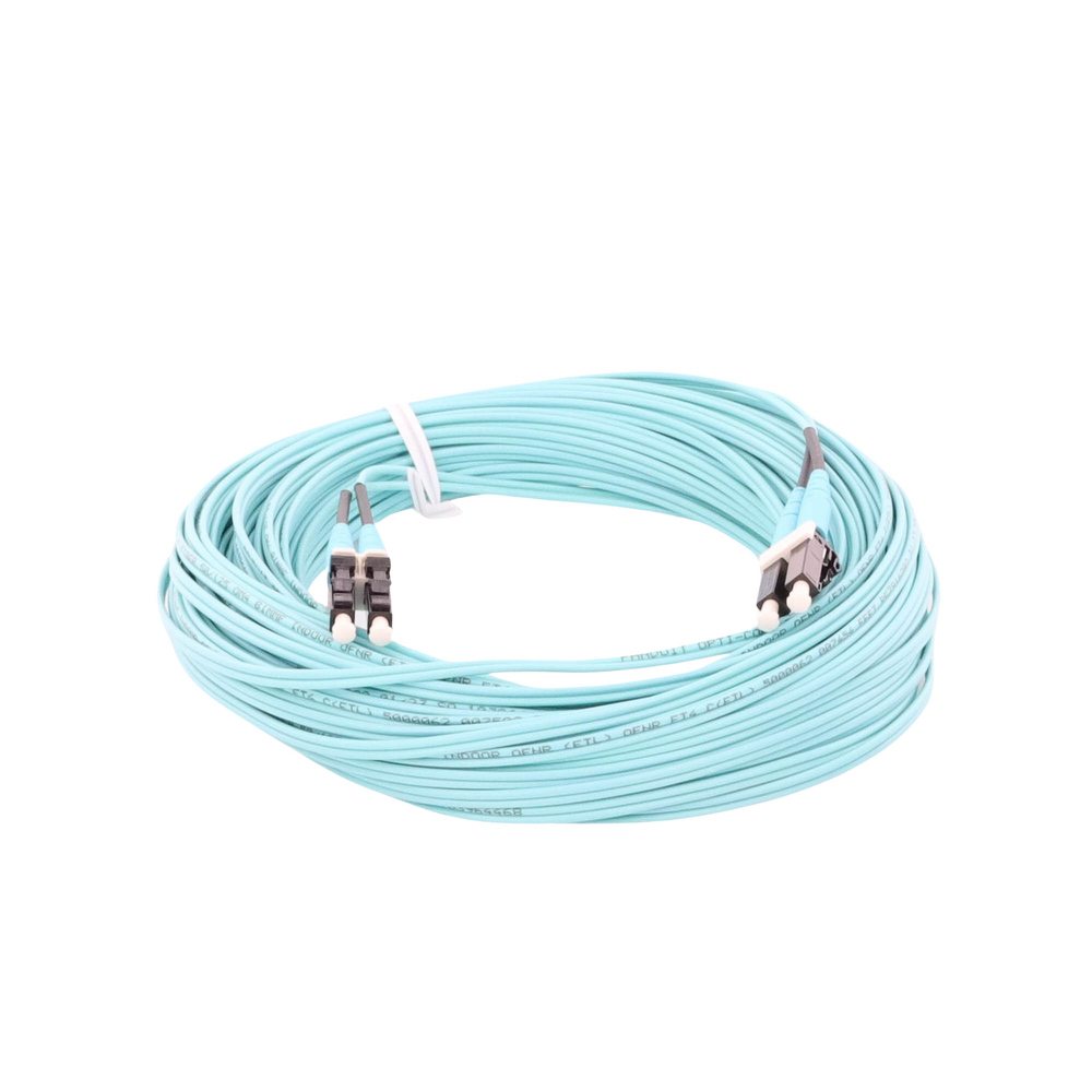 Jumper de Fibra Optica Multimodo 50/125 OM4, LC-LC Duplex, OFNR (Riser), Color Aqua, 20 Metros (65.62 Pies) - Imagen 4