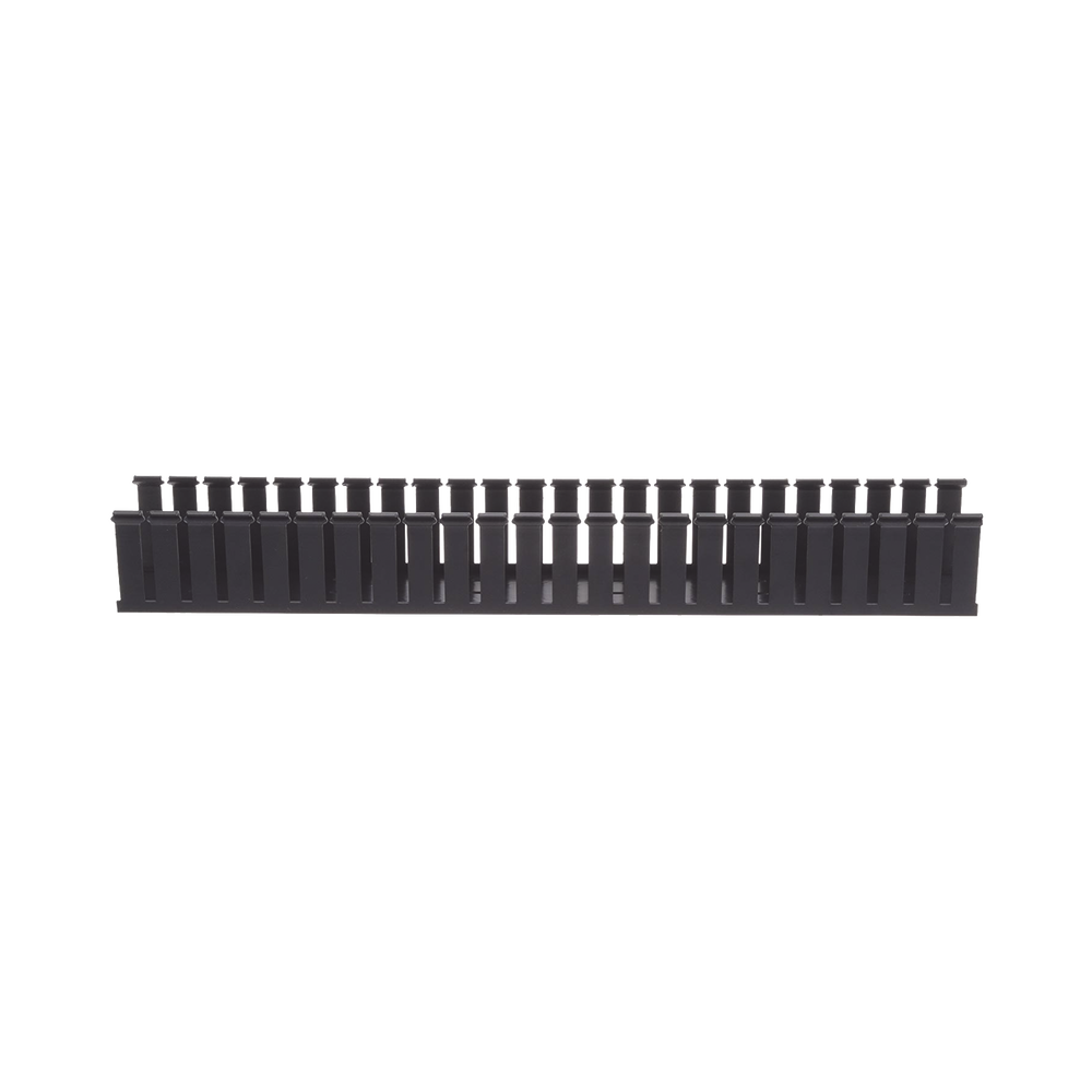 Canaleta Ranurada de PVC sin Tapa, Tipo G, 108 mm de Ancho, 104.1 mm de Alto y 1828.8 mm de Largo, Color Negro