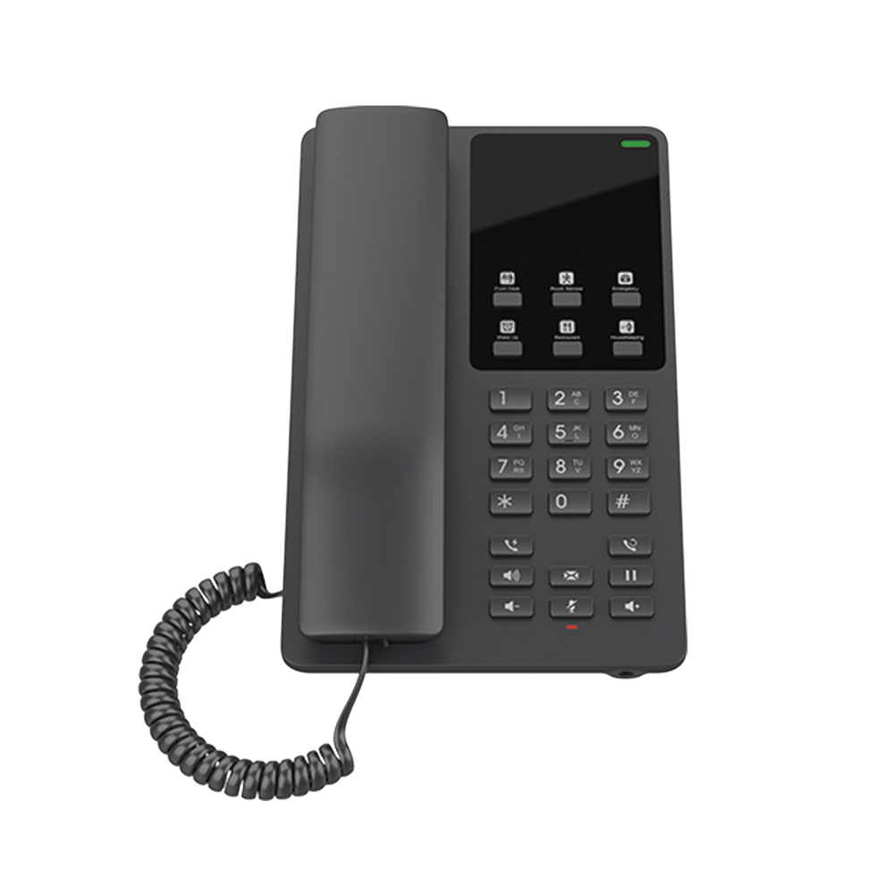 Teléfono IP Hotelero, 2 líneas SIP con 2 cuentas, codec Opus, IPV4/IPV6, color negro, con gestión en la nube GDMS - Imagen 3